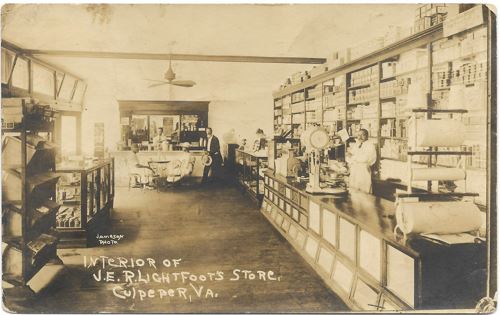 Interior of J.E.R. Lightfoot's store