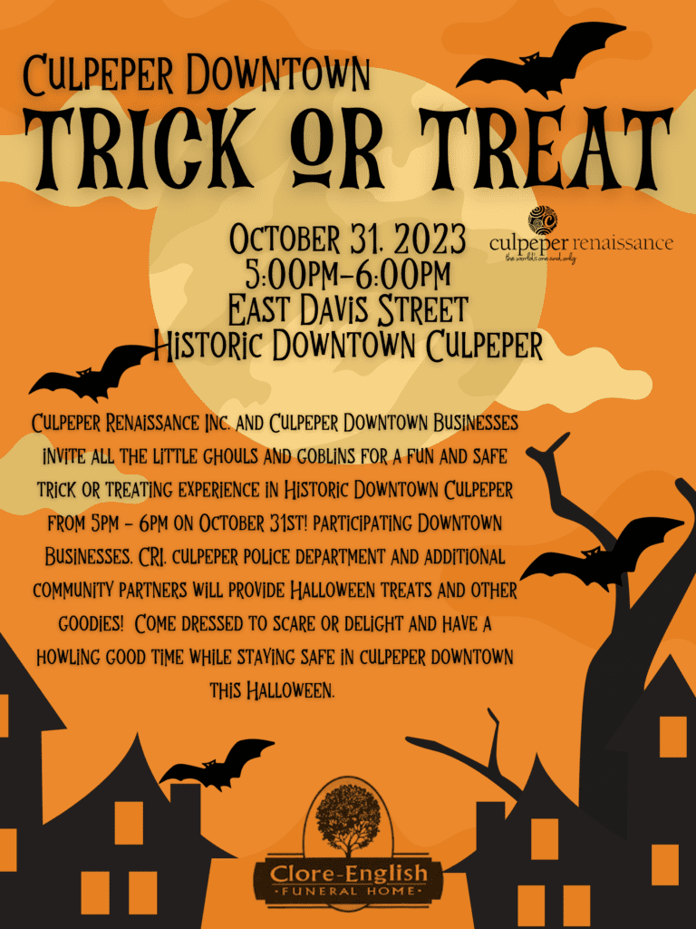 Culpeper Downtown Trick or Treat Visit Culpeper