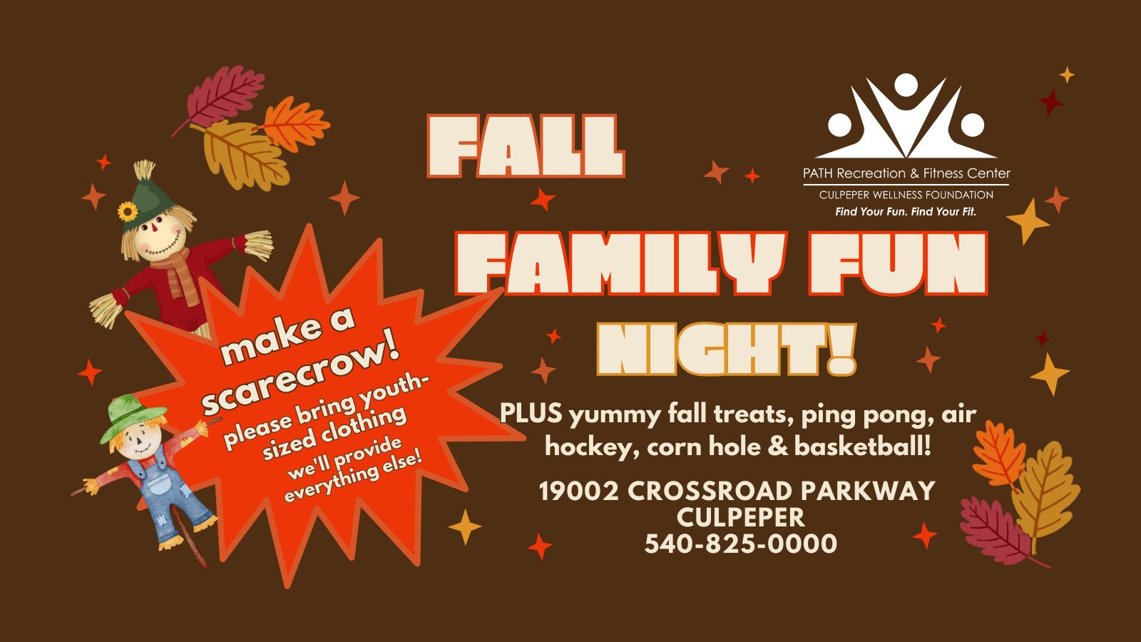 Fall Family Fun Night at PATH Recreation & Fitness Center Image