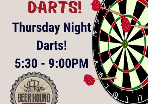 Thursday Night Darts at Beer Hound Brewery from 5:30 – 9:00PM Image