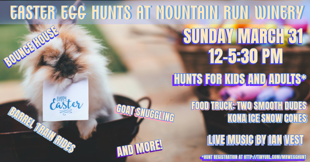 Adult and Kids Easter Egg Hunts at Mountain Run Winery Image