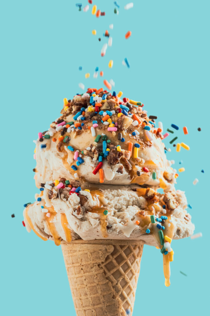 ice cream with sprinkles