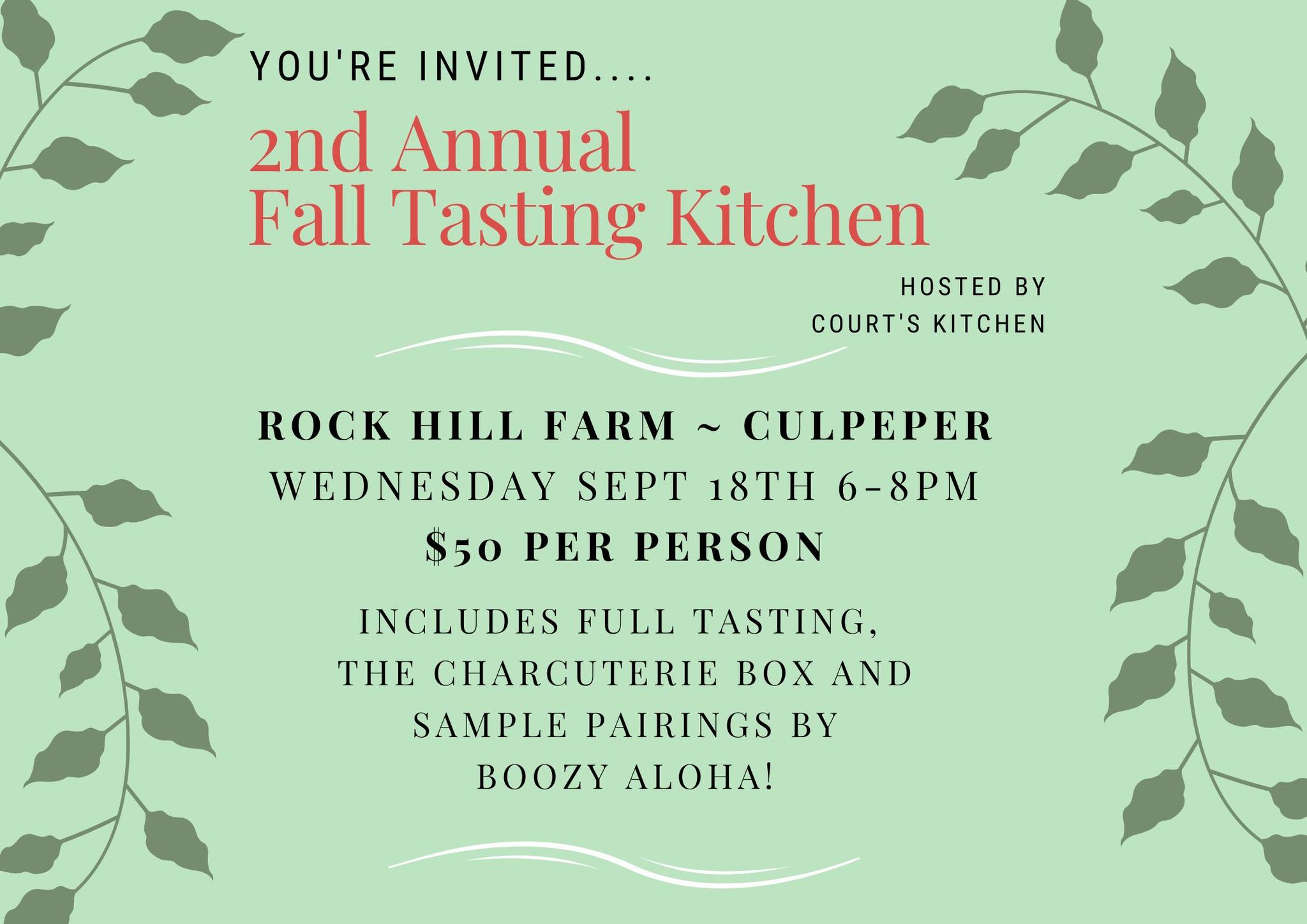 Fall Tasting invitation