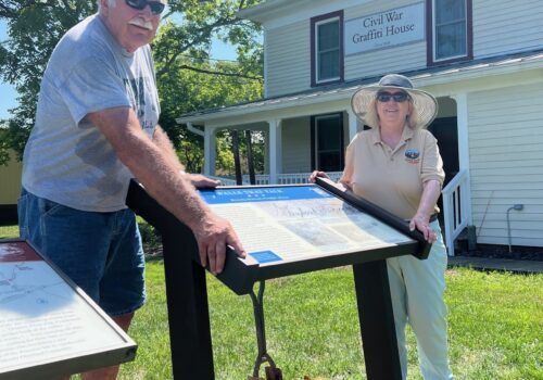 Civil War Trails Sign Installation at the Graffiti House