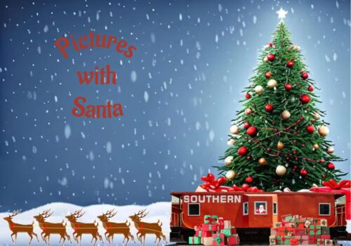 Pictures with Santa in the Caboose Image