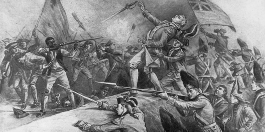 black and white drawing of soldiers fighting in the war