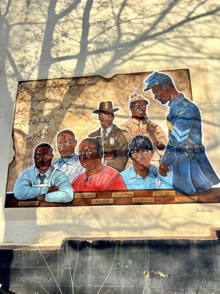 photo of mural of 7 trailblazing African Americans from Culpeper, VA