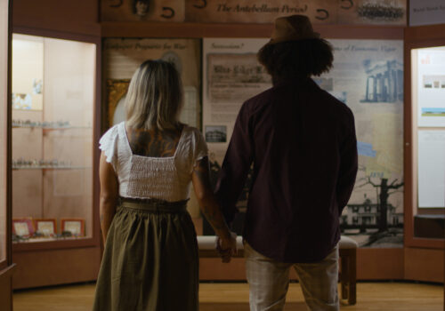 Young couple inside the Museum of Culpeper History