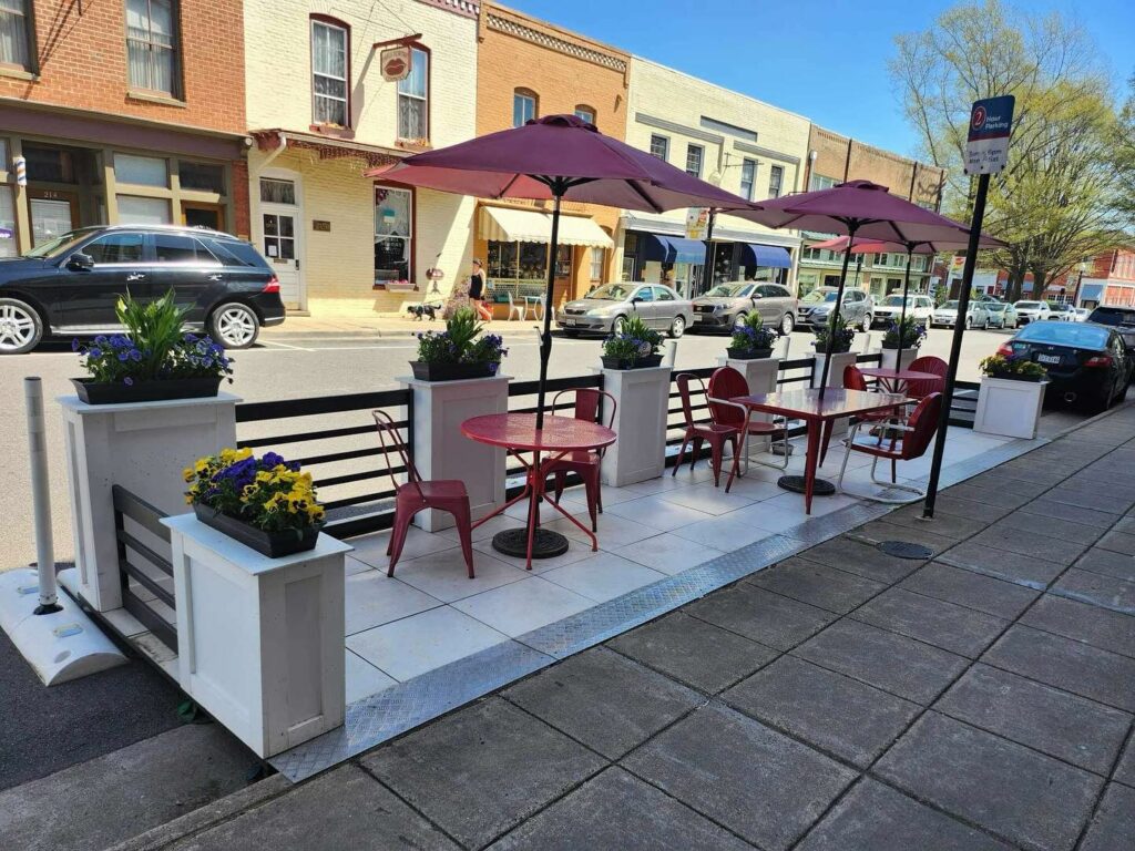 image of outdoor seating