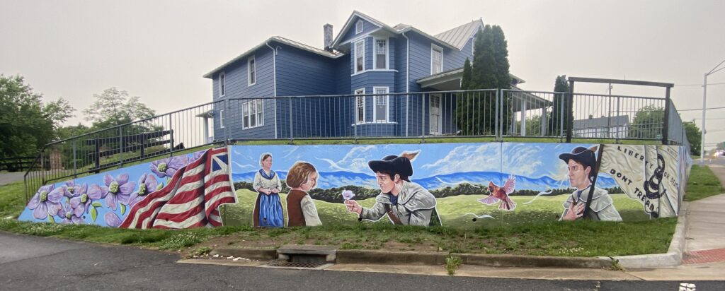 colorful mural of Culpeper Minutemen