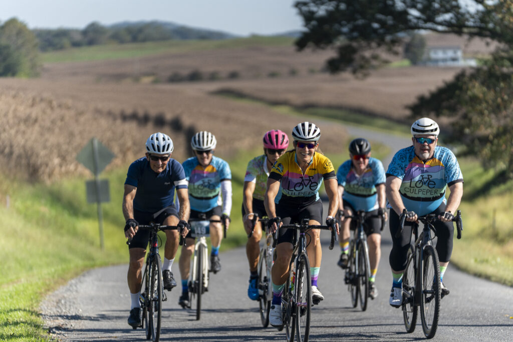 group of cyclist on a road