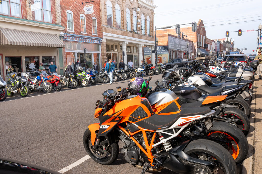 motorcycles downtown